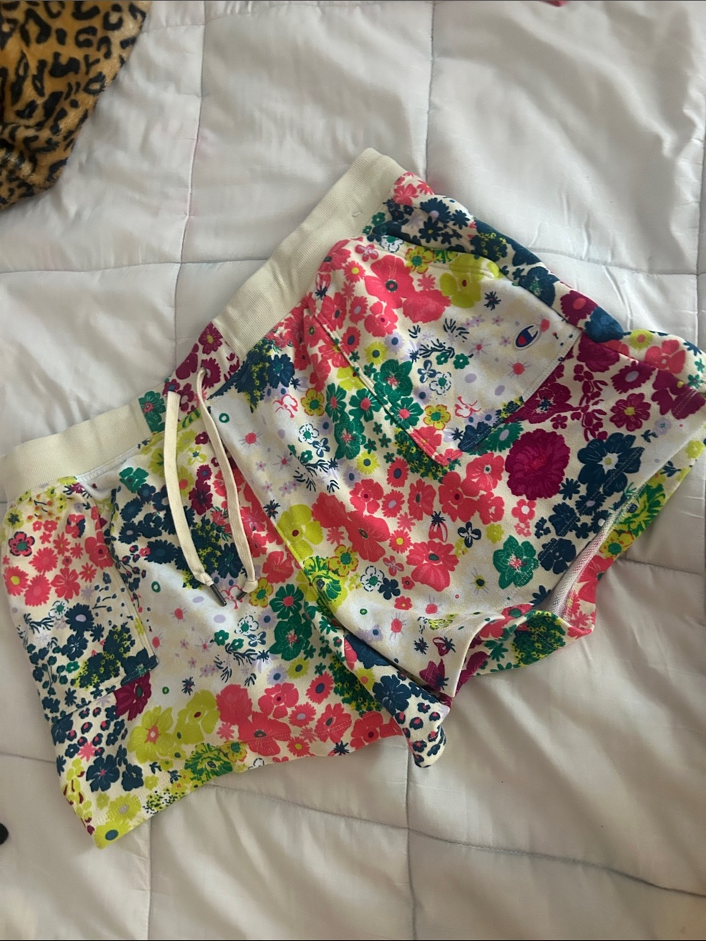Champion Floral Multicolor Drawstring Shorts